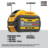 100 % DEWALT akumuliatorius 60 V/20 V 9 Ah ličio jonų akumuliatorius DCB609 „Dewalt FLEXVOLT Technology“ tvirta ir ilgalaikė galia su BMS garantija