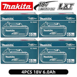 100% Genuine 18V Makita 6Ah  Makita Battery BL1840 BL1830B BL1850B BL1850 BL1860 BL1815 Replacement Lithium Battery