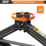 2 Ton Heavy Duty Scissor Jack with Ratchet Mechanism, Lifting Range 11-39cm, Rustproof Steel Construction, for Car Van SUV Tire Changing and Emergency Repair, Portable Lifting Tool