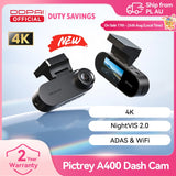 2025 Neu DDPAI A400 4K Dashcam mit integriertem ADAS WLAN-Unterstützung 24H Parküberwachung 1.9" IPS-Bildschirm Auto DVR Nachtsicht Dashcam