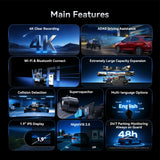 2025 Neu DDPAI A400 4K Dashcam mit integriertem ADAS WLAN-Unterstützung 24H Parküberwachung 1.9" IPS-Bildschirm Auto DVR Nachtsicht Dashcam