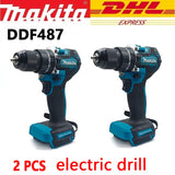 2026 Makita DDF487 10mm bürstenloser 18V Lithium-Ionen Akku-Bohrschrauber, hohes Drehmoment, Elektroschrauber Makita 18V Akku