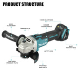 2026 Makita DGA504 18V Brushless Lithium Electric Angle Grinder Rechargeable Polishing Machine Cutting Machine High Power
