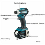 2026 m. „Makita DTD172“ akumuliatorinis smūginis suktuvas, 18 V, LXT bešepetėlinis variklis, 180 N·M elektrinis gręžtuvas, skirtas medienai ir varžtams, T režimas