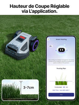 ANTHBOT M9 Rasenroboter, RTK-Navigation + Dual Vision, 4G, 5000 mAh, 150 m²/h, 24° (45 %) Steigung, Mehrzonenverwaltung, App-Steuerung, für Gärten bis zu 1200 m², kabelloser intelligenter Rasenroboter