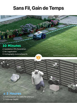 ANTHBOT M9 Rasenroboter, RTK-Navigation + Dual Vision, 4G, 5000 mAh, 150 m²/h, 24° (45 %) Steigung, Mehrzonenverwaltung, App-Steuerung, für Gärten bis zu 1200 m², kabelloser intelligenter Rasenroboter