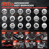 Autel MaxiCOM MK808BT PRO dvipusis automobilių diagnostikos įrankis OBD2 skaitytuvas, klaidų kodų skaitytuvas, visų sistemų diagnostika PK MX808S MK808S