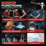 Autel MaxiCOM MK808BT PRO dvipusis automobilių diagnostikos įrankis OBD2 skaitytuvas, klaidų kodų skaitytuvas, visų sistemų diagnostika PK MX808S MK808S