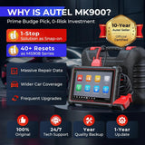 Autel MaxiCOM MK900 diagnostikos skenavimo įrankis, skirtas visoms sistemoms su aktyviuoju testavimu, OBDII skaitytuvas, DoIP CAN FD FCA Autoauth SGW, MK808BT PRO atnaujinimas
