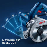 BOSCH GDC145 1450 W pramoninis kampinis šlifuoklis, 115 mm diskas, 35 mm gylis, maža vibracija, didelis tikslumas, akmens/plytelių/betono daugiafunkcis griovelių pjovimo ir formavimo įrankis