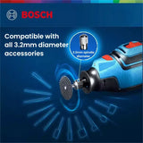 Bosch GRO 12V-35 akumuliatorinis šlifuoklis 12V ličio baterija universalus rotacinis įrankis skirtas didelio našumo gręžimui, šlifavimui, poliravimui, pjovimui