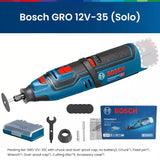 Bosch GRO 12V-35 akumuliatorinis šlifuoklis 12V ličio baterija universalus rotacinis įrankis skirtas didelio našumo gręžimui, šlifavimui, poliravimui, pjovimui