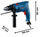 Bosch GSB600 600W Corned 13mm Impact Drill, 0-3000rpm, 48000bpm Impact Rate, 25mm Wood/13mm Concrete/10mm Steel Capacity