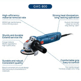 BOSCH GWS 800 kampinis šlifuoklis | 800 W 12000 aps./min. | 100 mm diskas | skirtas metalo/akmens pjovimui ir šlifavimui