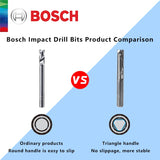 Bosch Original 5 vnt. daugiafunkciniai smūginiai grąžtai namų betoninių plytų sienų gręžimui, trikampis kotas, 8 vnt. mūro grąžtų rinkinys