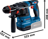 Bosch Professional GBH 18V-22 X Cordless Rotary Hammer, 18V Brushless Motor, 2J Impact Energy, ONECHUCK for SDS-Plus/Cylindrical/Hex Bits, KickBack & Vibration Control, with Battery & Charger