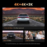 DDPAI Z90 Master 4K+4K dviguba automobilio vaizdo kamera priekyje ir gale, dviguba HDR vaizdo kamera, GPS, ADAS, parkavimo režimas, naktinio matymo kamera, DVR vaizdo registratorius