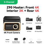 DDPAI Z90 Master 4K+4K dviguba automobilio vaizdo kamera priekyje ir gale, dviguba HDR vaizdo kamera, GPS, ADAS, parkavimo režimas, naktinio matymo kamera, DVR vaizdo registratorius