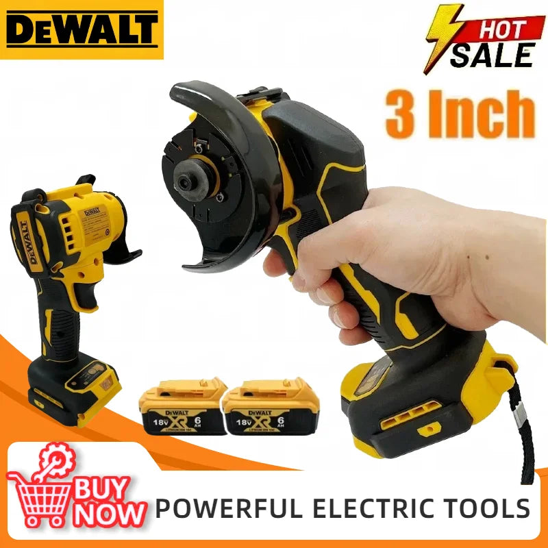 DeWALT 3 colių kampinis šlifuoklis, mini poliravimo, šlifavimo mašina, elektriniai pjovimo įrankiai, skirti 18V 20V akumuliatoriams