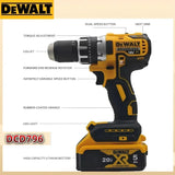 Dewalt Akku-Schlagbohrschrauber DCD796 Multifunktionaler Schraubendreher Wiederaufladbar 18V Elektrowerkzeuge Bürstenloser Motor