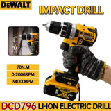 DEWALT akumuliatorinis gręžtuvas DCD796 20V, elektrinis įrankis bešepetėlinis smūginis gręžtuvas, akumuliatorinis elektrinis suktuvas, įrankis „pasidaryk pats“ namuose