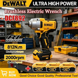 DeWalt DCF892 1/2 colio didelio sukimo momento bešepetėlinis elektrinis veržliaraktis 3 greičių smūginis suktuvas automobilių remontui, elektriniai įrankiai, skirti DeWalt akumuliatoriams