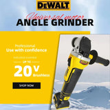 DEWALT DCG405N 20 V akumuliatorinis kampinis šlifuoklis bešepetėliniu varikliu, pjovimo staklės, įkraunamas nešiojamasis poliruoklis, elektriniai įrankiai (tik įrankis)