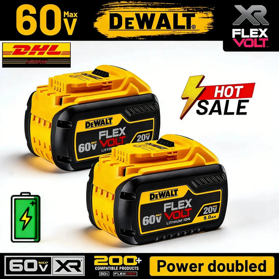 DeWALT originali baterija 20V/60V 9000mAh MAX FlexVolt, skirta DCB606 DCB205 DCB206 DCB209 DCB182 elektriniams įrankiams, gabenimas oru