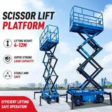 Electric Aerial Work Scissor Lift, CE Certified Mobile Lifting Platform, Customized Hydraulic Lifting Equipment