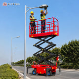 Electric Aerial Work Scissor Lift, CE Certified Mobile Lifting Platform, Customized Hydraulic Lifting Equipment