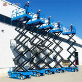 Electric Aerial Work Scissor Lift, CE Certified Mobile Lifting Platform, Customized Hydraulic Lifting Equipment