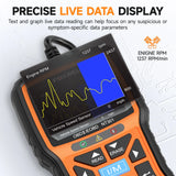 FOXWELL NT301 OBD2 Scanner Live-Daten, professionelles Mechaniker OBDII Diagnose-Codelesegerät für Motorkontrollleuchte, I/M-Bereitschaft