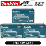 Originali 6Ah Makita BL1860 6Ah baterija elektriniams įrankiams Li-ion Pakeitimai LXT BL1850 BL1840, skirta 18V atsuktuvui su BMS 18V baterija