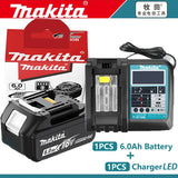 Original Makita 18V Akku 6Ah, mit Akkuanzeige Wiederaufladbarer Makita Akku, BL1830 BL1840 BL1850 Elektrowerkzeugakku