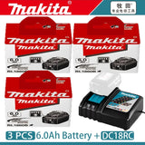 Original Makita 18V Akku 6Ah, mit Akkuanzeige Wiederaufladbarer Makita Akku, BL1830 BL1840 BL1850 Elektrowerkzeugakku