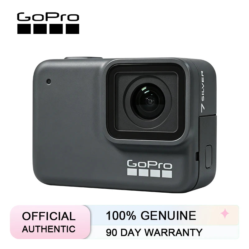 GoPro HERO7 Silver Action Camera 4K Ultra HD Video Recording Touch Screen Sport Camera For Travel Cycling Vlog Shooting