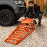 Hydraulic car ramps, 2 pcs., 27-36 cm lifting height, portable car service ramps for garage maintenance, oil changes, and truck repairs, 1 t (per ramp) load capacity.