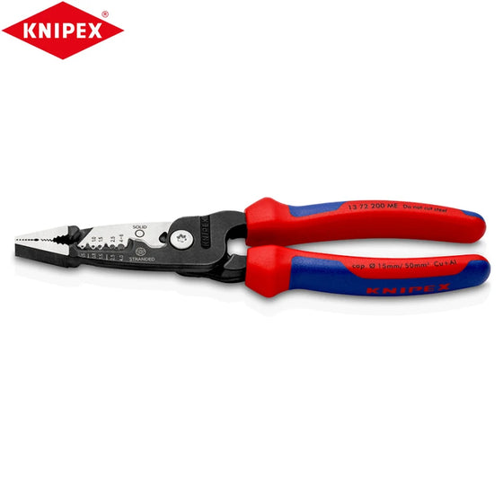 KNIPEX 13 72 200 ME Daugiafunkcinės elektriko replės Lengvas varinių ir aliumininių kabelių kirpimas Paprasta naudoti ir pradėti dirbti