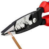 KNIPEX 13 72 200 ME Daugiafunkcinės elektriko replės Lengvas varinių ir aliumininių kabelių kirpimas Paprasta naudoti ir pradėti dirbti
