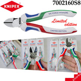 KNIPEX 7002160S8 ribotos įstrižinės karpymo replės, įvairiaspalviai neslystantys šoniniai kirptuvai, skirti elektros laidų ir kabelių karpymui