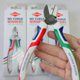 KNIPEX 7002160S8 ribotos įstrižinės karpymo replės, įvairiaspalviai neslystantys šoniniai kirptuvai, skirti elektros laidų ir kabelių karpymui