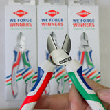 KNIPEX 7002160S8 ribotos įstrižinės karpymo replės, įvairiaspalviai neslystantys šoniniai kirptuvai, skirti elektros laidų ir kabelių karpymui