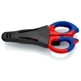 KNIPEX Electrician Shears 95 05 155 SB 6-inch Universal Scissors with Micro-toothing for a Clean and Non-slip Cut
