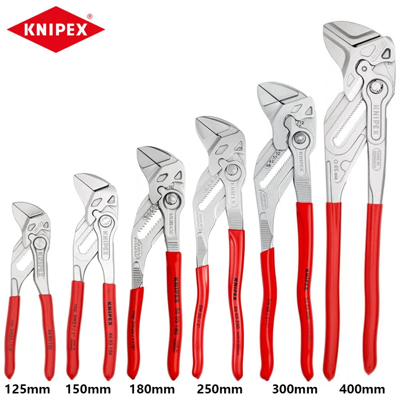 KNIPEX Zangenschlüssel verchromt verstellbar Sanitärzange 8603125 8603150 8603180 8603250 8603300 8603400