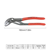 KNIPEX Tools Cobra vandens siurblio replės vokiškos vandens žarnos replės 8701125 8701150 8701180 8701250 8701300 8701400