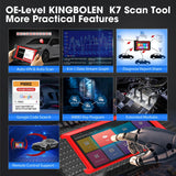Lifetime Free Update KINGBOLEN K7 ALL System Car Diagnostic Tools ECU Coding Active Test 28 Resets PK LAUNCH X431 CRP919E BT