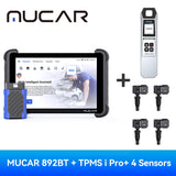 Nemokami atnaujinimai visą gyvenimą MUCAR 892BT AI OBD2 diagnostikos įrankis CAN FD/DOIP visų sistemų diagnostika 35 atstatymai dvipusis ECU kodavimas