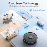 Lubluelu B40 Robot Vacuum and Mop Cleaner, 5800Pa Strong Suction, 180 Mins Long Runtime, APP Control Smart Mapping, 34 No-Go Zon