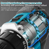 Makita 100% originalus DDF487 akumuliatorinis gręžtuvas-suktuvas 18V bešepetėlinis elektrinis smūginis atsuktuvas įkraunamas elektrinis įrankis