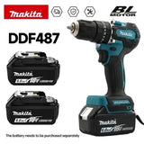Makita 100% originalus DDF487 akumuliatorinis gręžtuvas-suktuvas 18V bešepetėlinis elektrinis smūginis atsuktuvas įkraunamas elektrinis įrankis